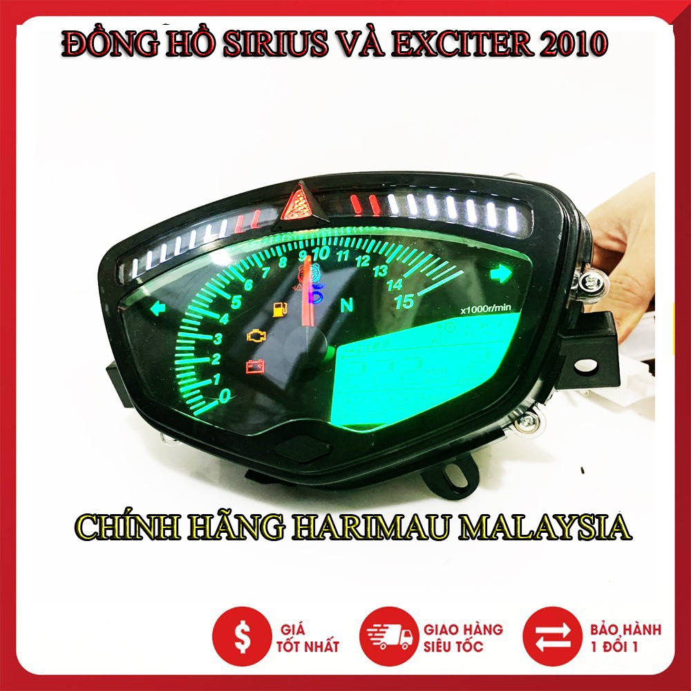 Đồng hồ koso điện tử ex 2010 và sirius chính hãng harimau malaysia