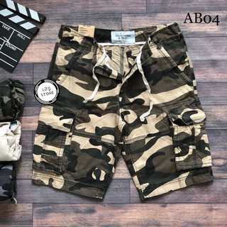 Quần short túi hộp rằn ri AB04