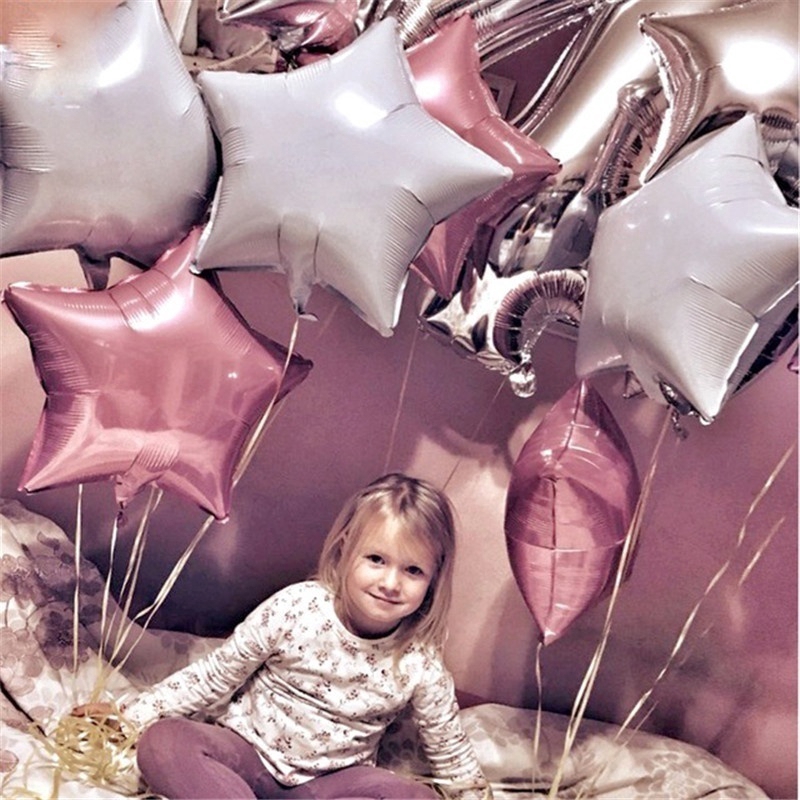 Bộ 5 bong bóng lá nhôm hình ngôi sao