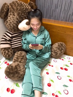 🌺🌸🌼Bộ lụa dài tay cao cấp 🌺🌸🌼