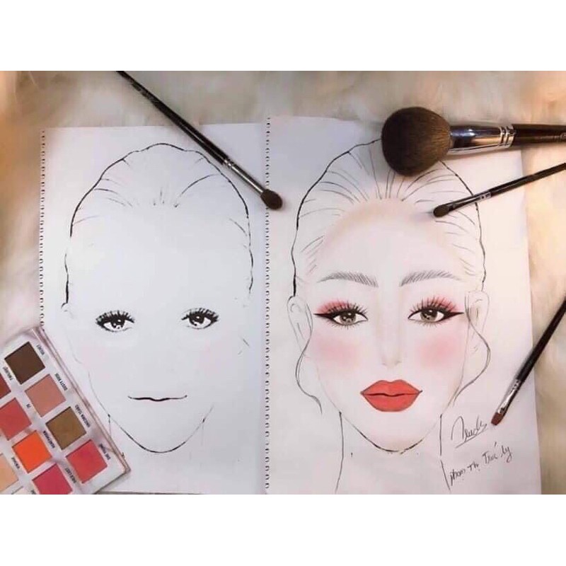 Giấy facechart cho makeup