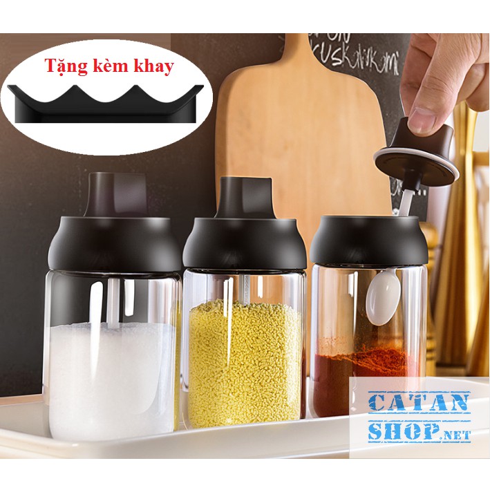 Hủ Lọ gia vị thủy tinh cao cấp dành cho nhà bếp của gia đình bạn thêm xinh xắn GD282-LoGV | BigBuy360 - bigbuy360.vn
