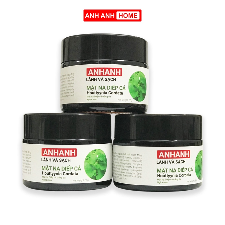 ✅  Mặt Nạ Dưỡng Da Diếp Cá - Mướp đắng AnhAnh- Mặt Nạ Diếp Cá Giảm Mụn, Thải Độc, Giảm Sưng 50gr
