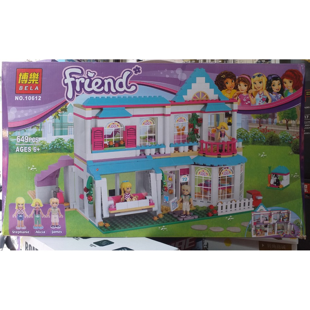 Đồ chơi xếp hình 3066 10612 ngôi nhà stephanie 649 mảnh