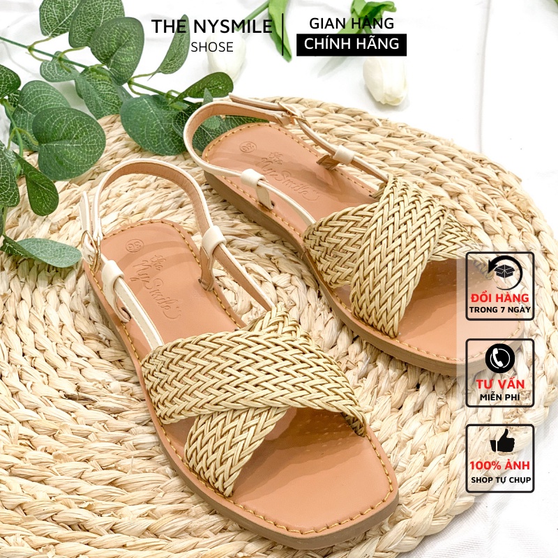 Giày Sandal hè chéo - THENYSMILE- Bản chéo cối - HEZI