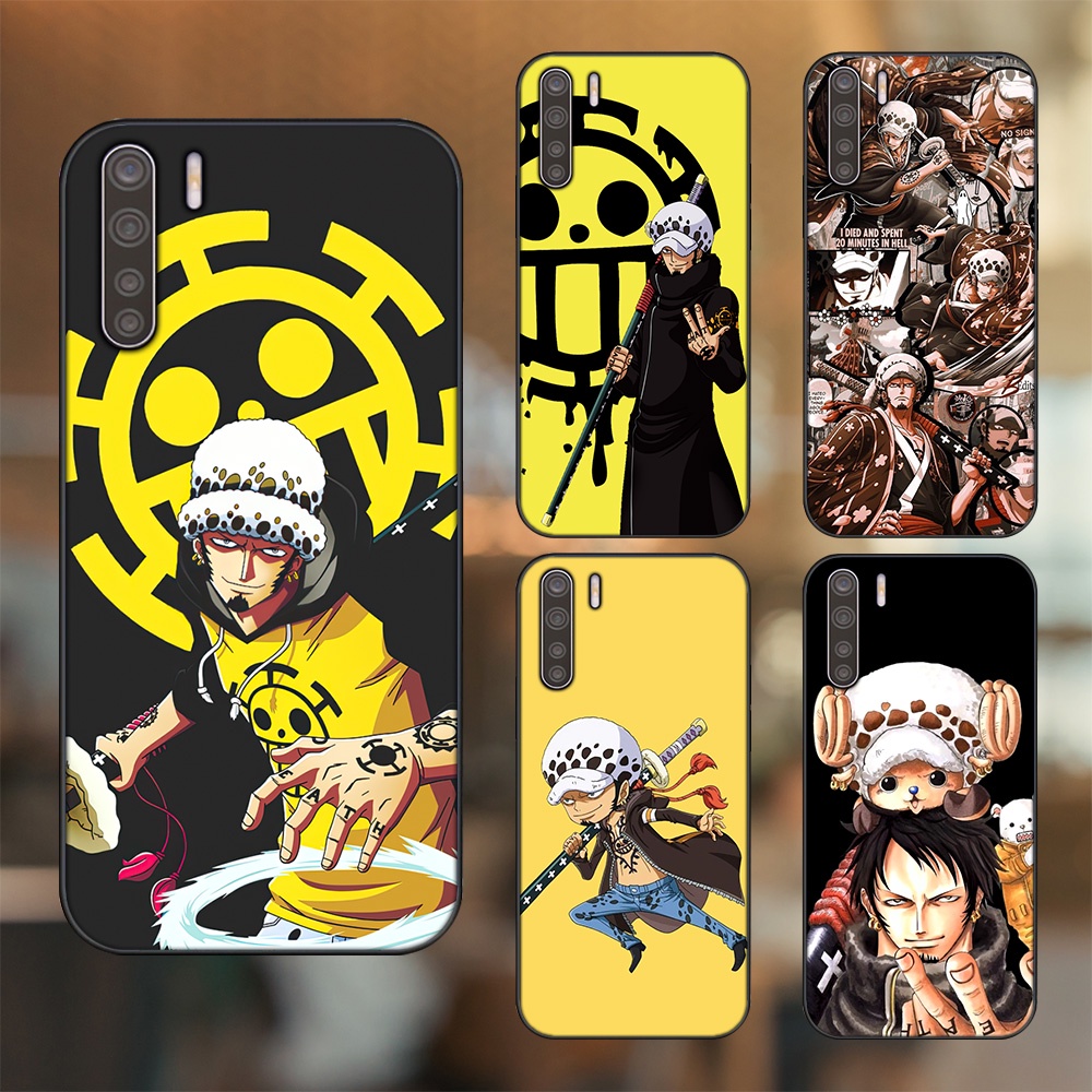 Ốp lưng Oppo A91, Reno 3 viền đen in hình Law One Piece