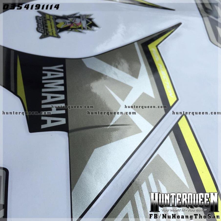 Tem rời dán xe Ex 150 màu đen, Mx King. Chất liệu Candy ánh kim tuyến cao cấp A1