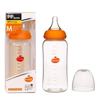 Bình Sữa cổ hẹp cổ rộng Wesser 250ml