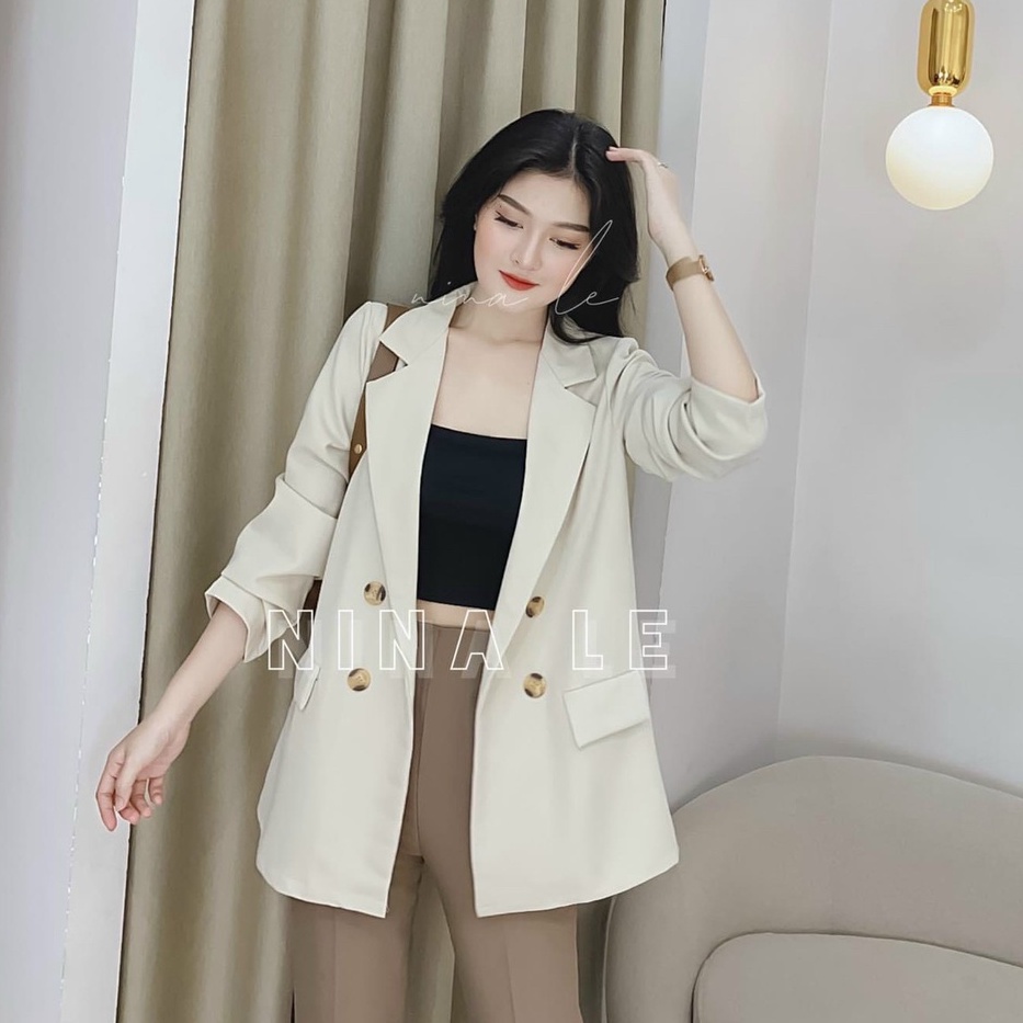 ÁO KHOÁC VEST BLAZER DÁNG DÀI 4 NÚT