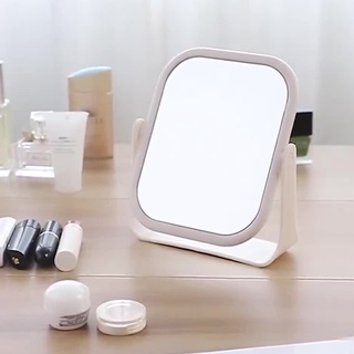 Gương trang điểm để bàn lúa mạch xoay 360 độ hình vuông