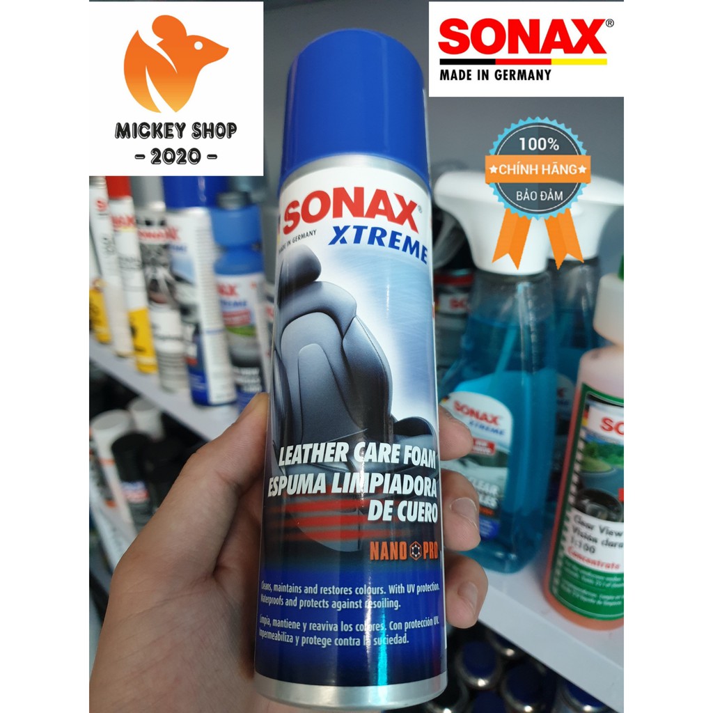 [ CAO CẤP ] Chai Xịt Bảo Dưỡng Da Dạng Bọt Công Nghệ Nano Sonax Xtreme Leather Care Foam Nano Pro 289100