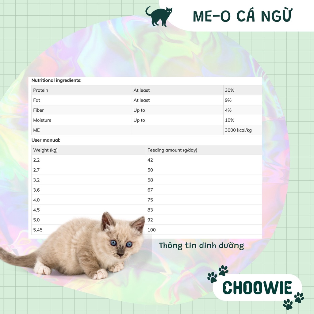 Hạt Me-O Cá Ngừ 350 gr, 1.2 kg dành cho mèo