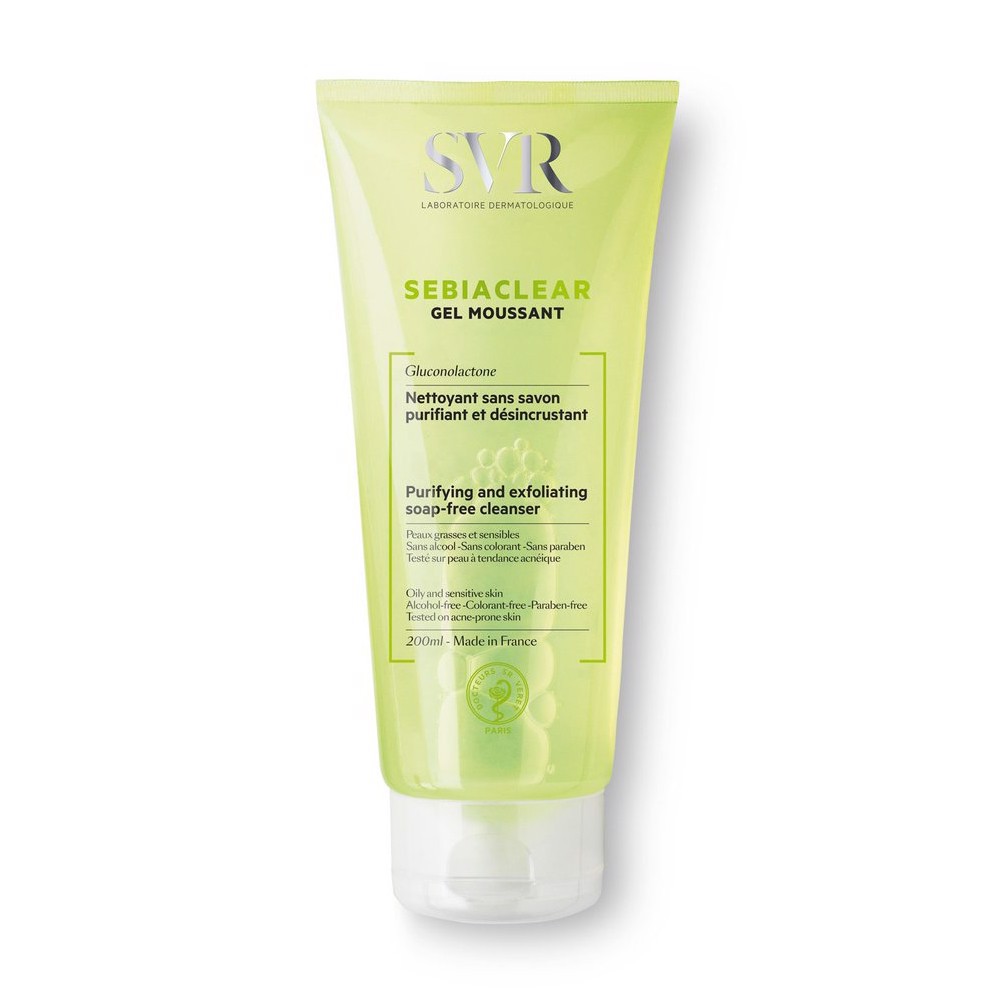 Gel rửa mặt dành cho da dầu SVR Sebiaclear Moussant 200ml