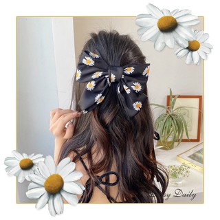 Kẹp tóc nơ lụa hoa cúc Daisy điệu đàng