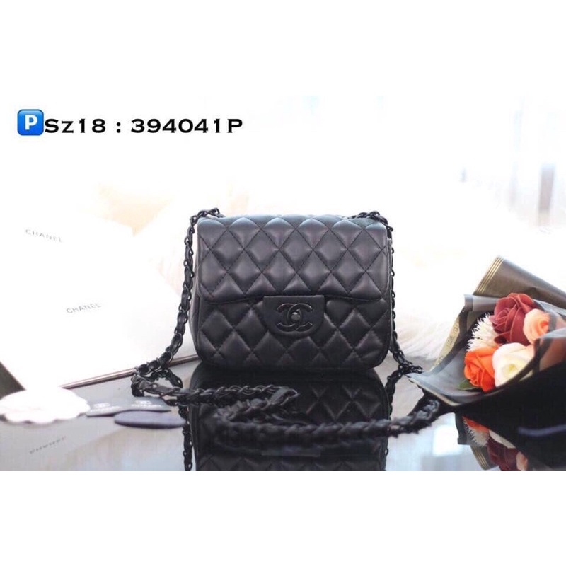 Túi hạt trám đeo chéo full đen