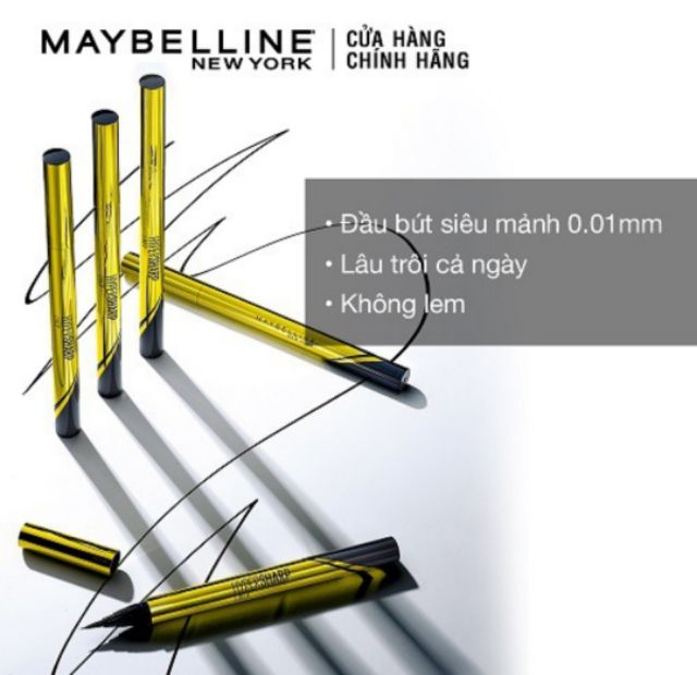 Bút kẻ mắt nước sắc mảnh Maybelline Hyper Sharp Liner Đen 0.5g (vàng) | BigBuy360 - bigbuy360.vn