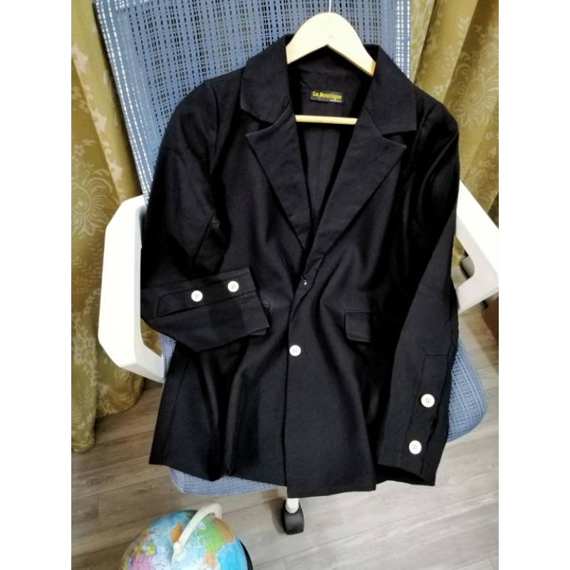 Vest 2 lớp, blazer 2 lớp, lót lụa, form suông rộng, chuẩn Hàn Quốc