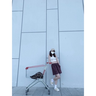 Áo Balo Croptop Nữ Basic Len Tăm Co Giãn LePapier