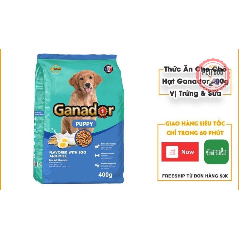 Thức Ăn Chó Con Ganador Puppy Vị Sữa Và TrứngTúi 400gram