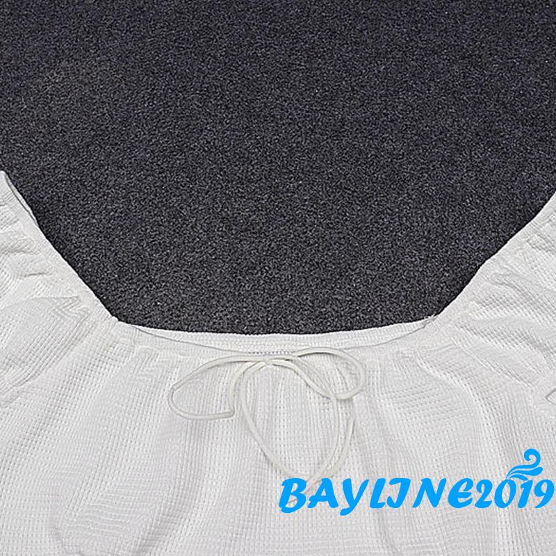 Áo Croptop Trễ Vai Tay Ngắn Dáng Ôm Màu Sắc Thời Trang Mùa Hè Cho Nữ