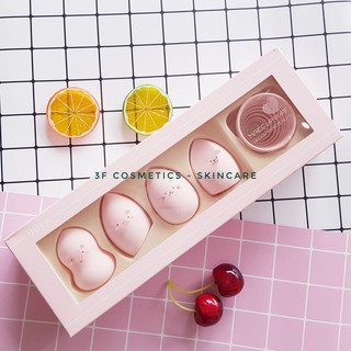 Set 4 bông tán nền kèm gọng UUYP Make Up Puff