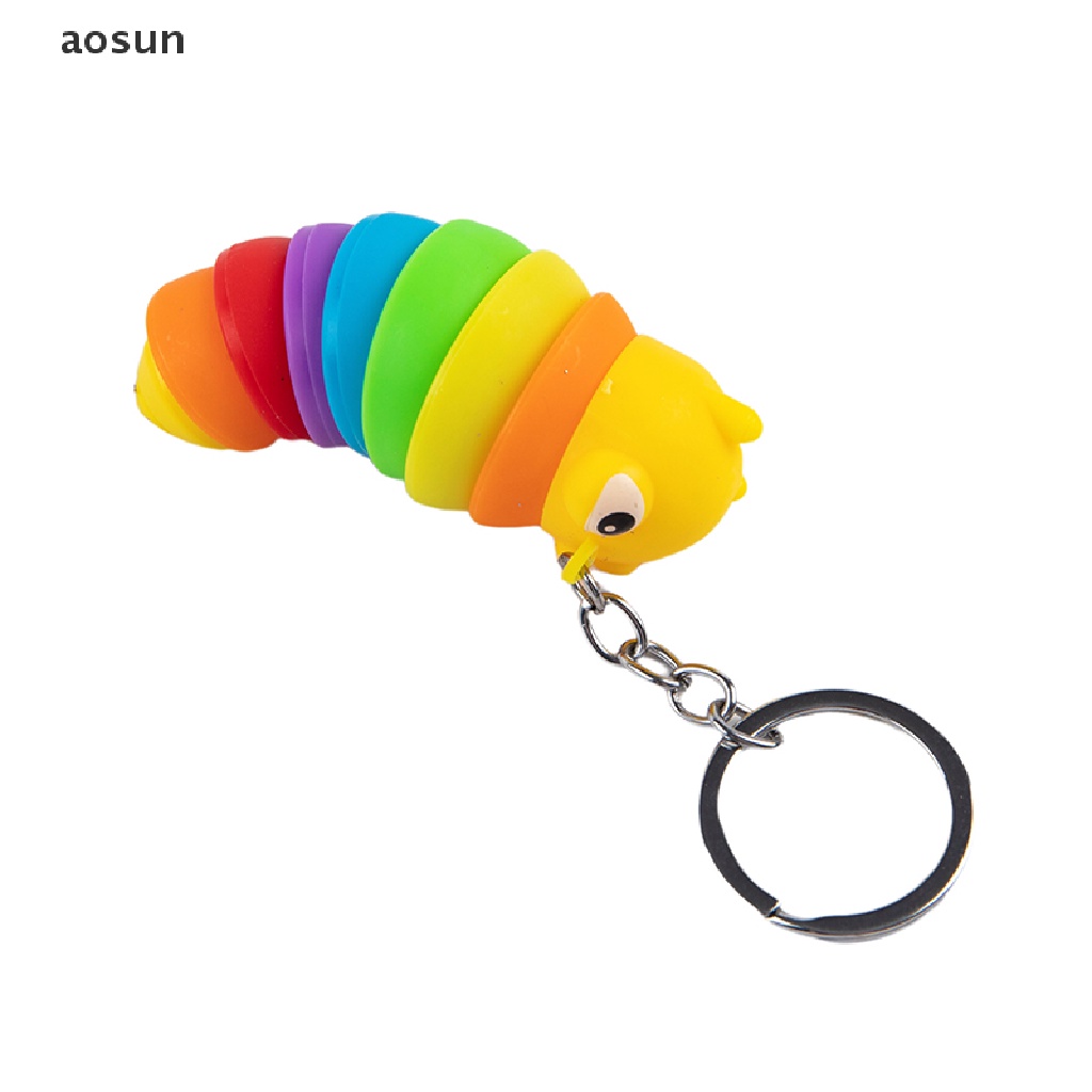Aosun Móc Khóa Hình Sâu Bướm Mắt To Có Thể Di Chuyển Giảm Căng Thẳng Chống Lo Lắng Cho Thú Cưng / Văn Phòng