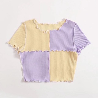 Áo thun gân màu pastel #S31