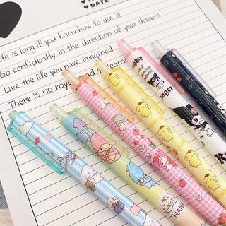Sanrio Gel Pen Cinnamoroll Kuromi 0.5mm Retractable Gel Pen Refill Pen School Office Supplies Student Cute Stationery