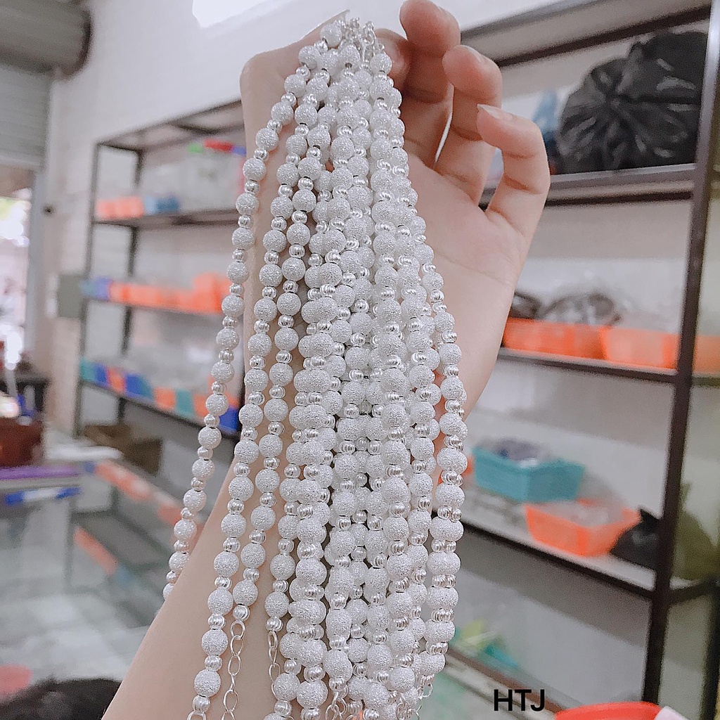 Lắc tay bi cát bạc ta