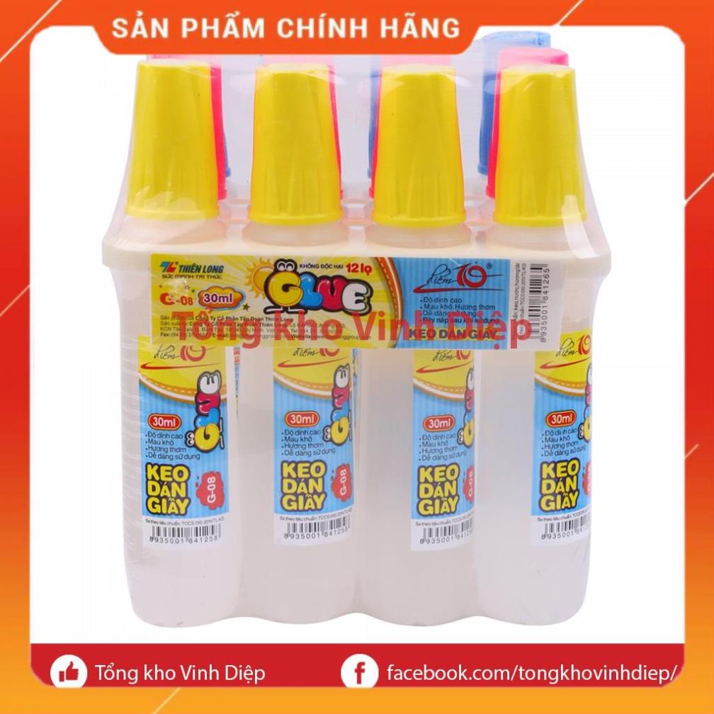 Lọ keo dán giấy, hồ nước dán giấy điểm 10 G-08 30ml