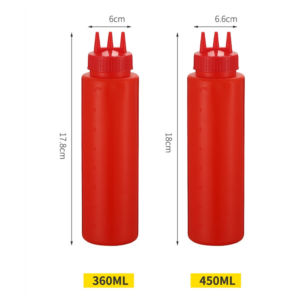 Bình Đựng Nước Sốt/Dầu Ô Liu Dạng Bóp 1 Lỗ 3 Lỗ