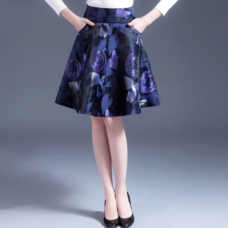 Chân Váy Chữ A Ngắn Lưng Cao In Hoa Thời Trang Xuân Hè 2022 Mới