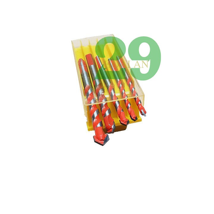 Bộ 5 mũi khoan tường, bê tông... đa năng cho máy khoan tay, bắn vít Tặng Găng Tay Bảo Hộ