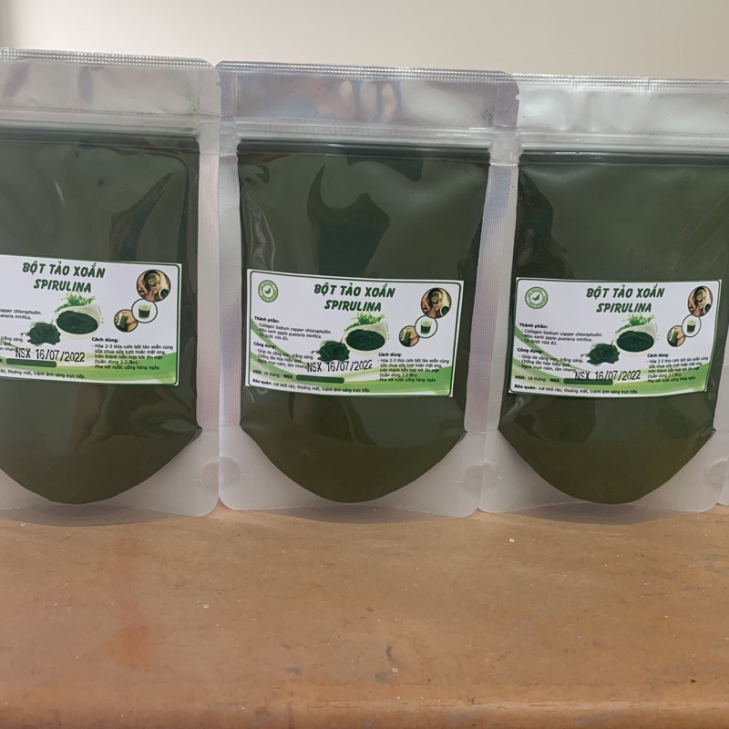 Tảo diệp lục collagen gói 100g uống và đắp mặt