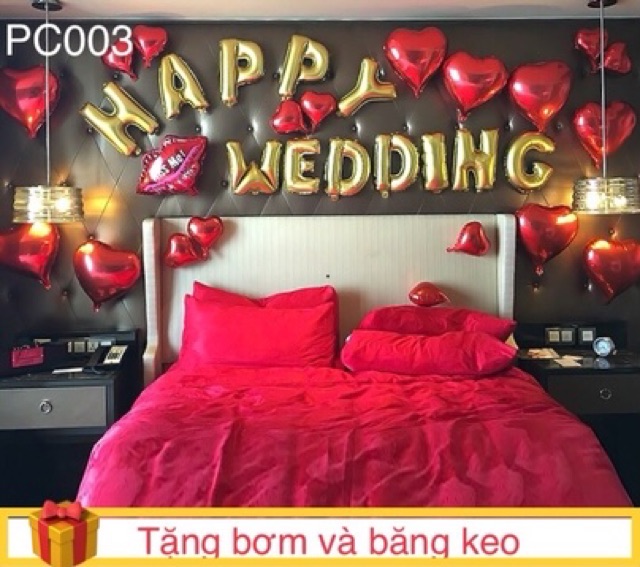 [KHUYẾN MẠI] Set bóng trang trí phòng cưới HOT năm 2020 {TẶNG bơm + băng keo + duy băng}