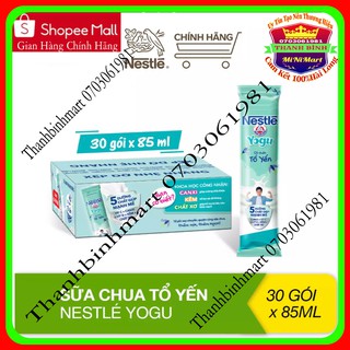 Thùng 30 thanh Sữa chua uống dinh dưỡng tổ yến Nestle Yogu thanh 85g