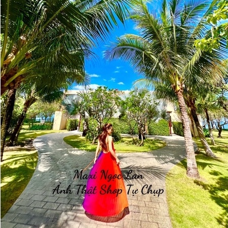 [FREESHIP] Đầm Maxi Loang Màu Dập Ly Cổ Yếm | BigBuy360 - bigbuy360.vn