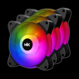 Vỏ case MIK TN10 Kem 3 Fan RGB (nút điều khiển led trên case)