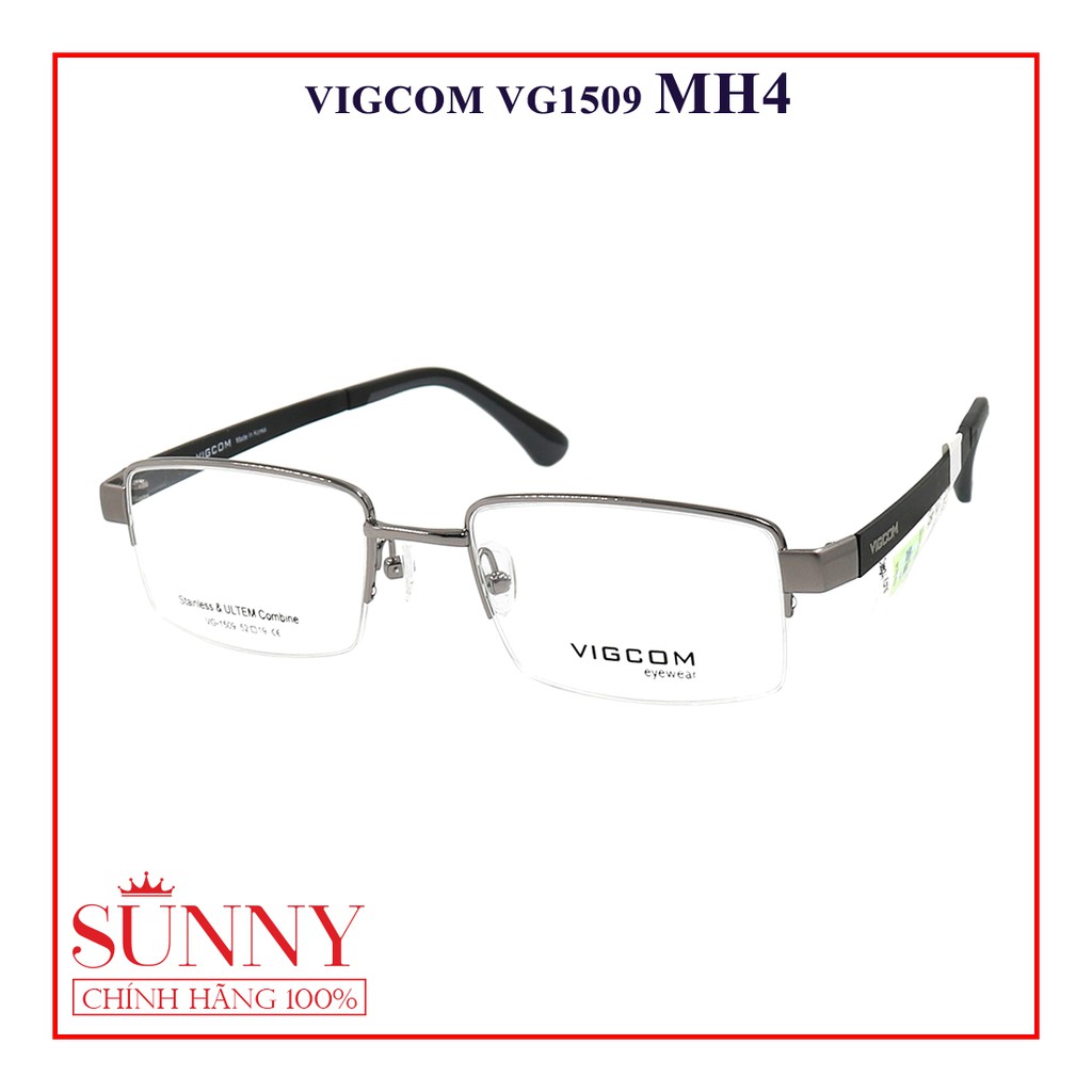 Gọng kính nam nữ Vigcom VG1509 nhiều màu chính hãng Korea - - kèm tem chống hàng giả do bộ công an cấp
