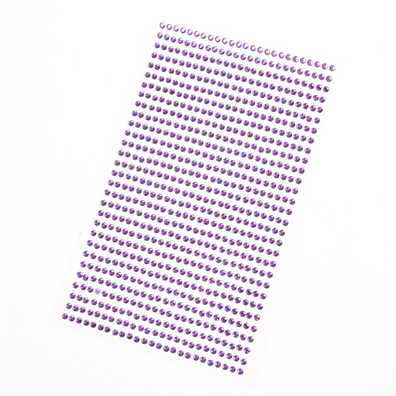 Set 750 Hạt Đá Pha Lê Tự Dính 3mm Trang Trí Điện Thoại / Xe Hơi