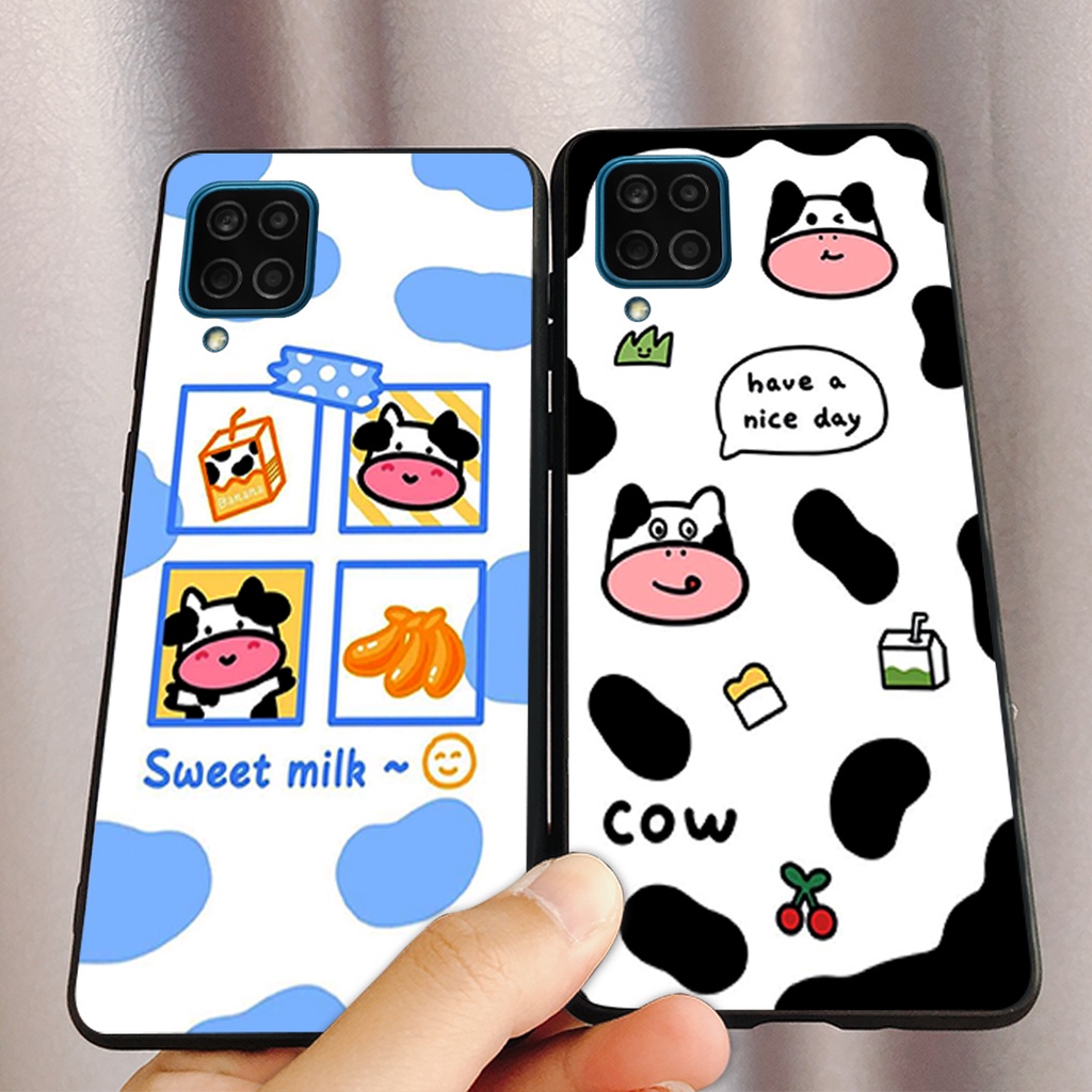 ỐP LƯNG SAMSUNG A12 BÒ SỮA MOO NHIỀU MẪU MÃ