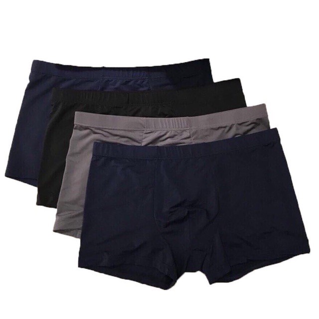 Hộp 4 Quần sịp đúc lạnh  Boxer, Sip Đùi Thun Lạnh Cao Cấp Kháng Khuẩn Ngăn Mùi Dành Cho Nam