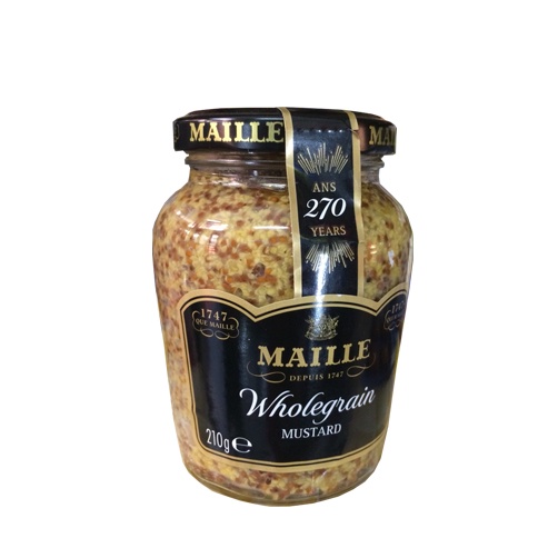 Mù tạt vàng nguyên hạt hiệu Maille 210g - Wholegrain Moutarde - Sản Xuất tại Pháp