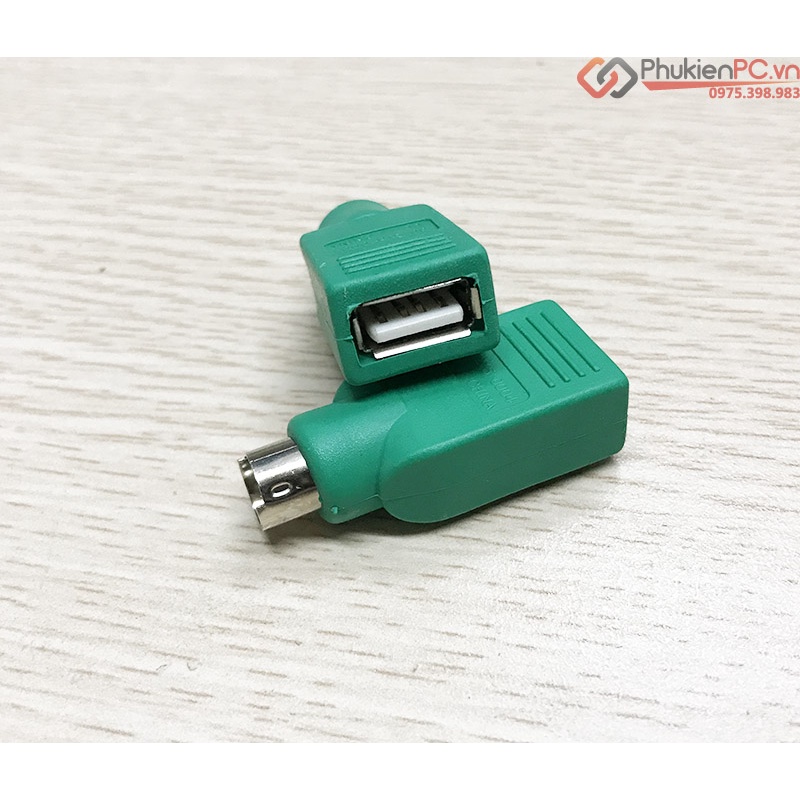 Đầu giắc chuyển PS2 chân tròn sang USB (chân âm)