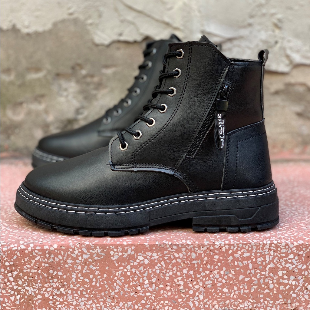 Giày bốt nam bốt cổ cao khóa zip phiên bản Martin boots zip - HÀNG SIÊU CẤP - mã 933 | BigBuy360 - bigbuy360.vn