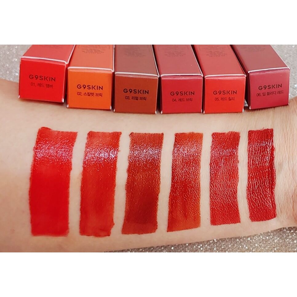 [ MÃ TUELG910K GIẢM 50% ĐƠN TỪ 99K ] Son Kem Lì, Siêu Mịn Mượt, Lên Màu Chuẩn G9 Skin First V-Fit Velvet Tint