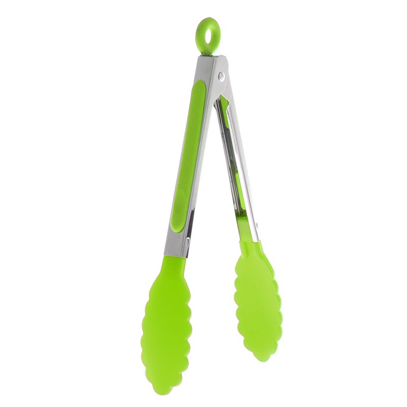Kẹp gắp thức ăn đầu silicone cán thép không gỉ