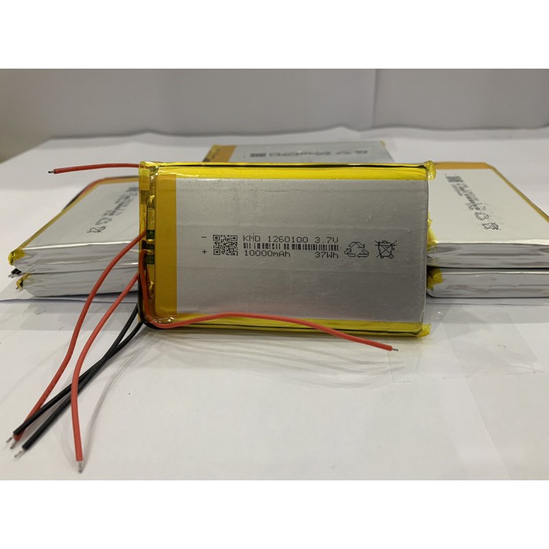 Pin Lithium-Polymer 3.7V 10000mAh 1260100 mới 100% Chuẩn dung lượng - Có mạch bảo vệ