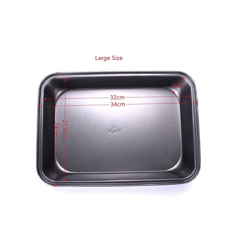 Khuôn Nướng Làm Bánh Hình Chữ Nhật Chống Dính Kích Thước 34x24x6cm