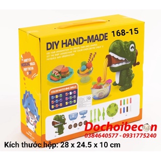 Đồ chơi đất sét - Đất nặn làm mì khủng long 168-15